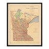 Minnesota State 1876 Map