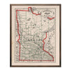 Vintage Map of Minnesota 1883