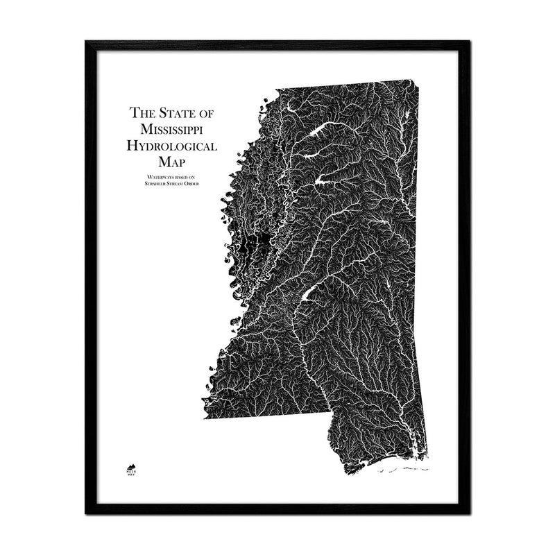 Mississippi Hydrological Map - Muir Way - Hydrology