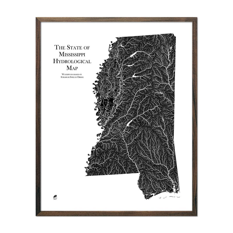 Mississippi Hydrological Map - Muir Way - Hydrology