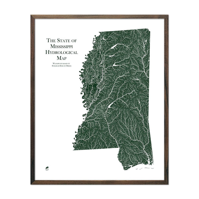 Mississippi Hydrological Map - Muir Way - Hydrology