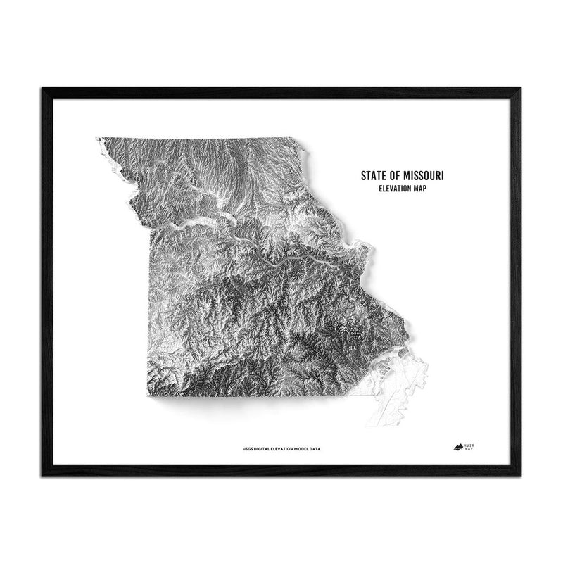 Missouri Elevation Map - Muir Way - Elevation