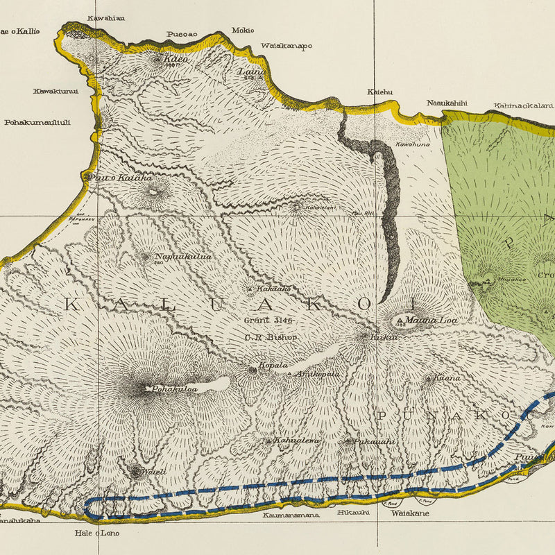 Molokai Island 1906 Map - Muir Way - Vintage Map