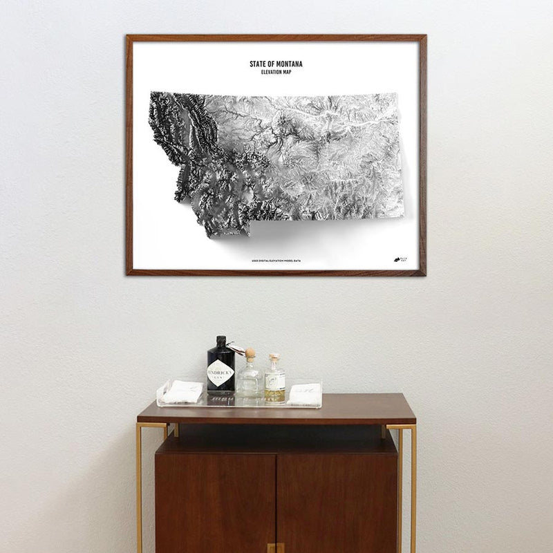Montana Elevation Map - Muir Way - Elevation