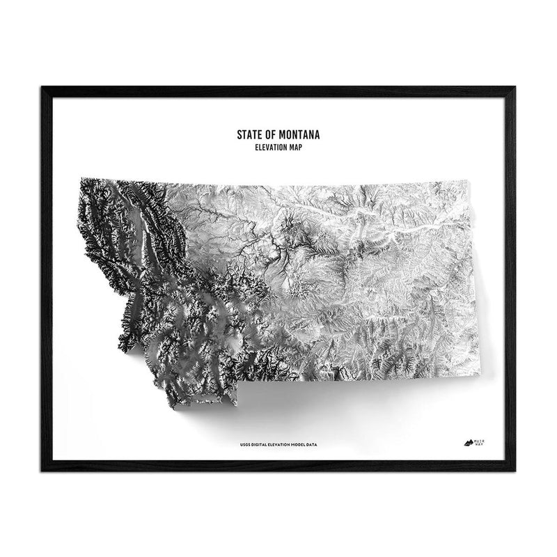 Montana Elevation Map - Muir Way - Elevation