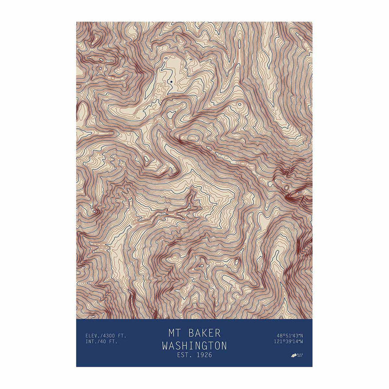 Mount Baker, Washington - Muir Way - TOPO Series