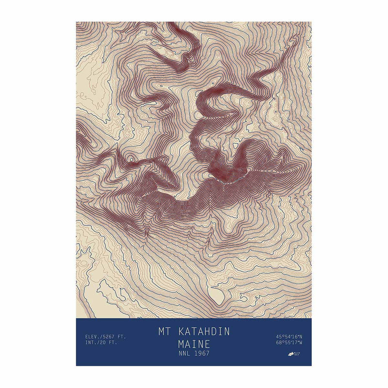 Mount Katahdin, Maine - Muir Way - TOPO Series