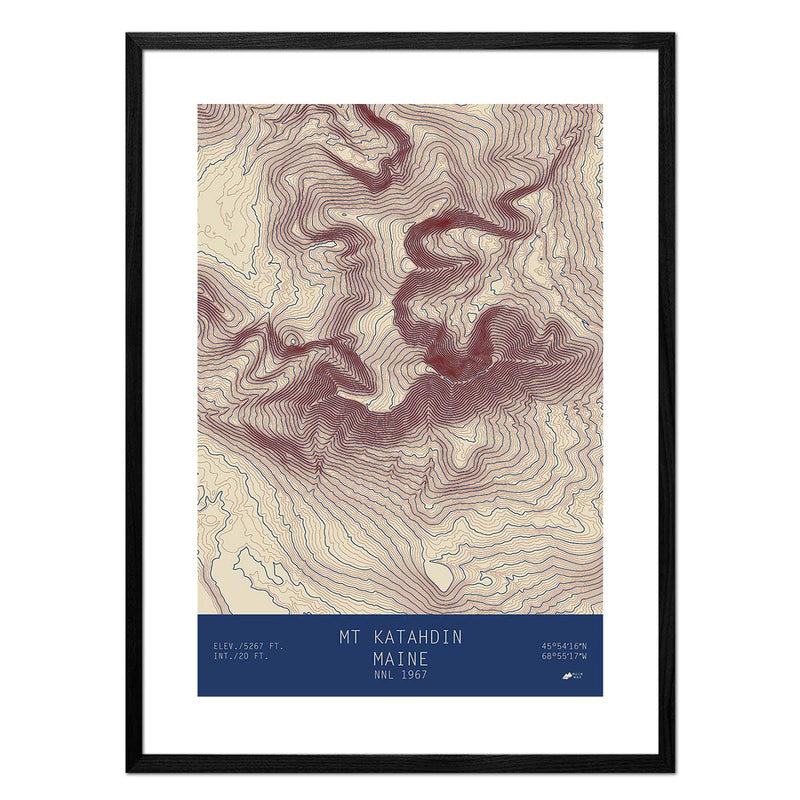 Mount Katahdin, Maine - Muir Way - TOPO Series