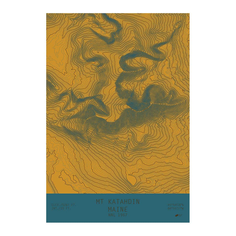 Mount Katahdin, Maine - Muir Way - TOPO Series