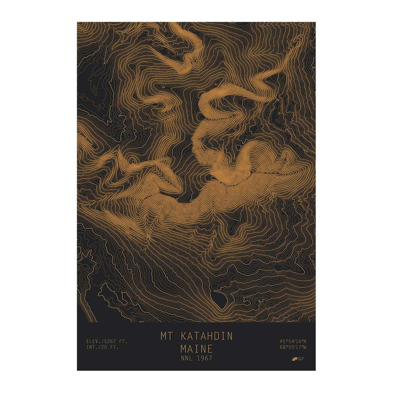 Mount Katahdin, Maine - Muir Way - TOPO Series