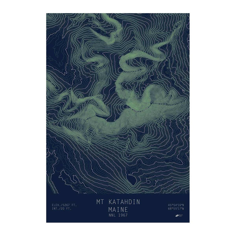 Mount Katahdin, Maine - Muir Way - TOPO Series