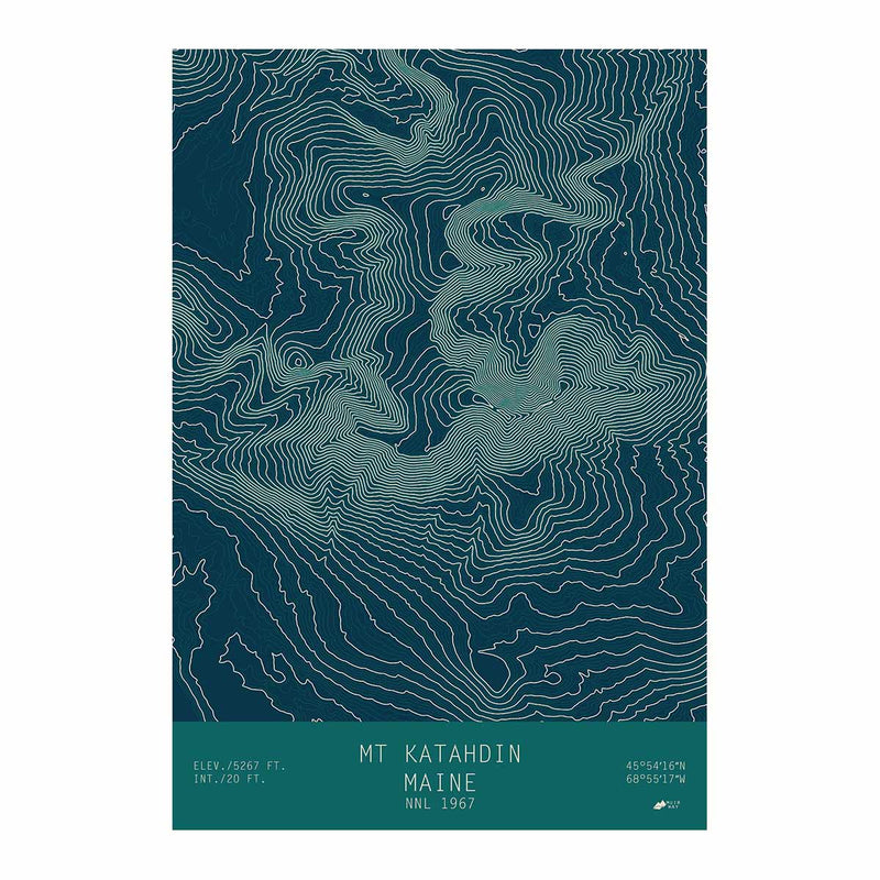 Mount Katahdin, Maine - Muir Way - TOPO Series
