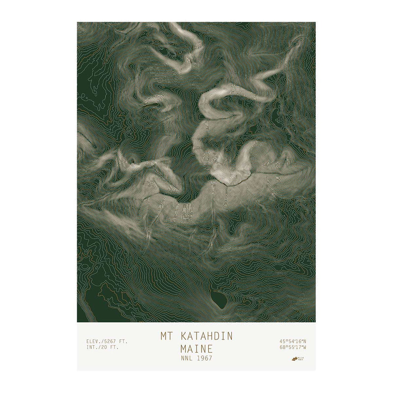 Mount Katahdin, Maine - Muir Way - TOPO Series
