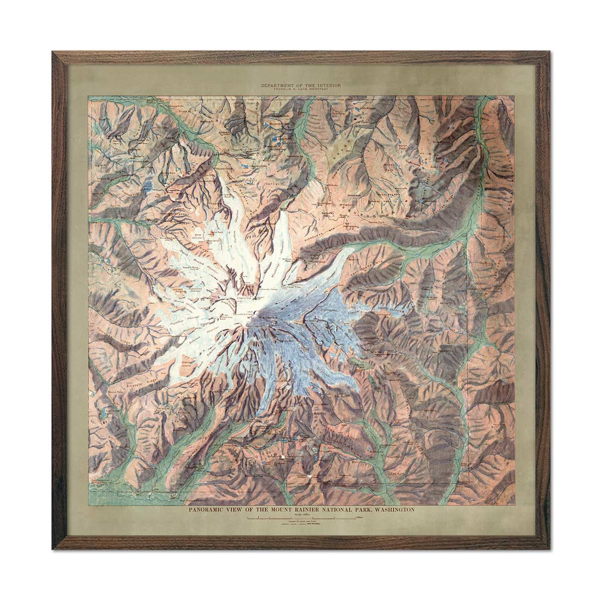 Mt. Rainier National Park Map 1914
