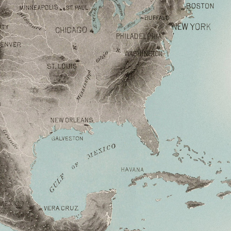 North America Atlas Map - Muir Way - Vintage Map