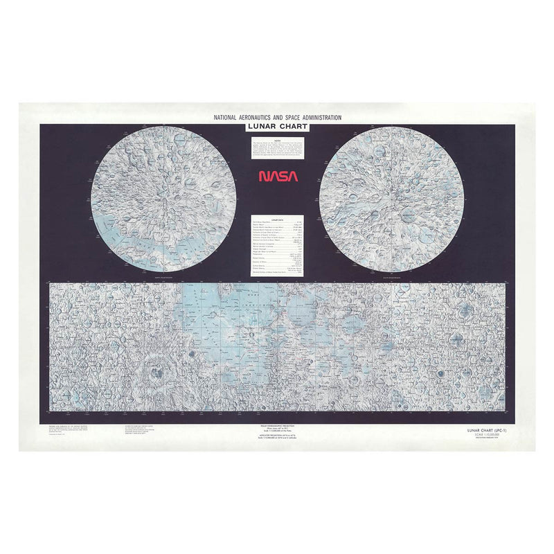 NASA Lunar Chart 1979 - Muir Way - Vintage Map