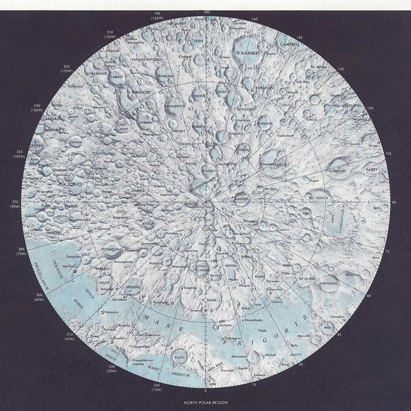NASA Lunar Chart 1979 - Muir Way - Vintage Map