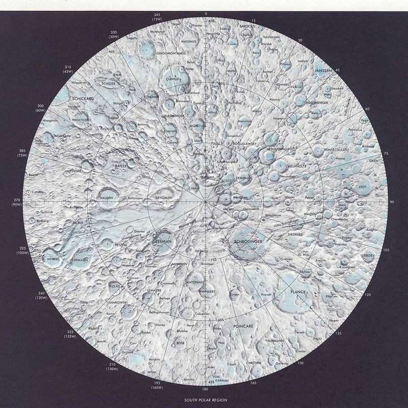 NASA Lunar Chart 1979 - Muir Way - Vintage Map