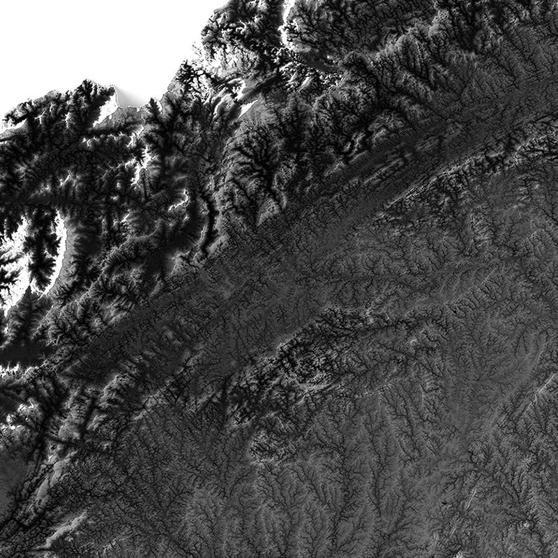 North Carolina Elevation Map - Muir Way - Elevation