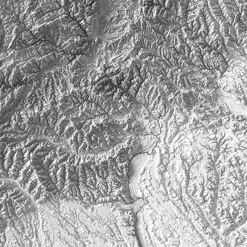 North Carolina Elevation Map - Muir Way - Elevation