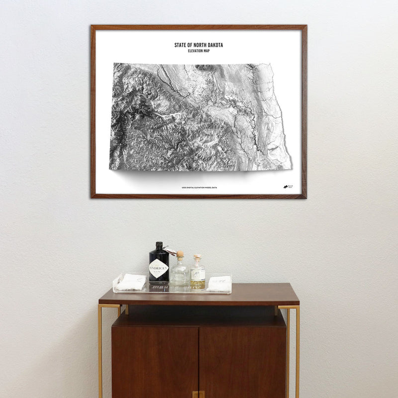 North Dakota Elevation Map - Muir Way - Elevation
