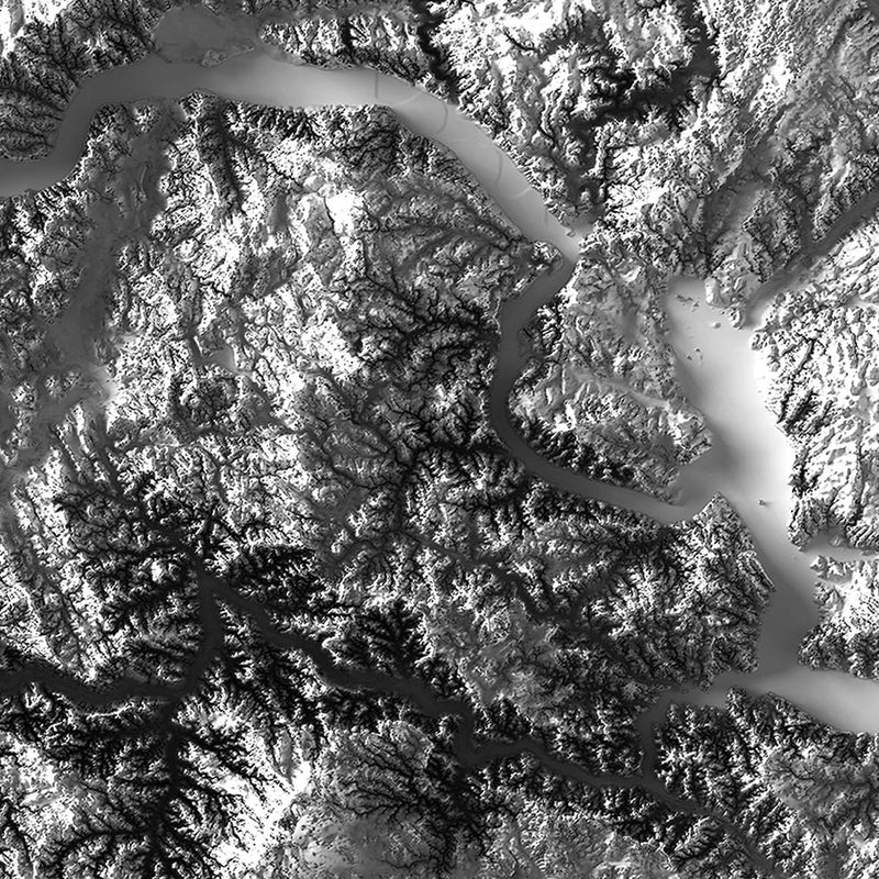 North Dakota Elevation Map - Muir Way - Elevation