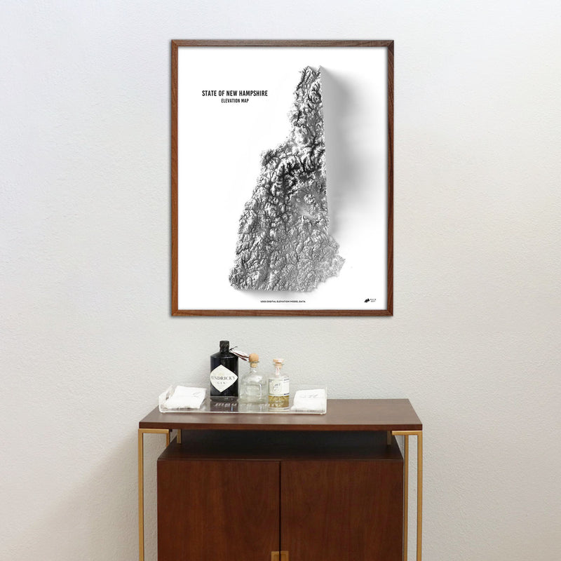 New Hampshire Elevation Map - Muir Way - Elevation