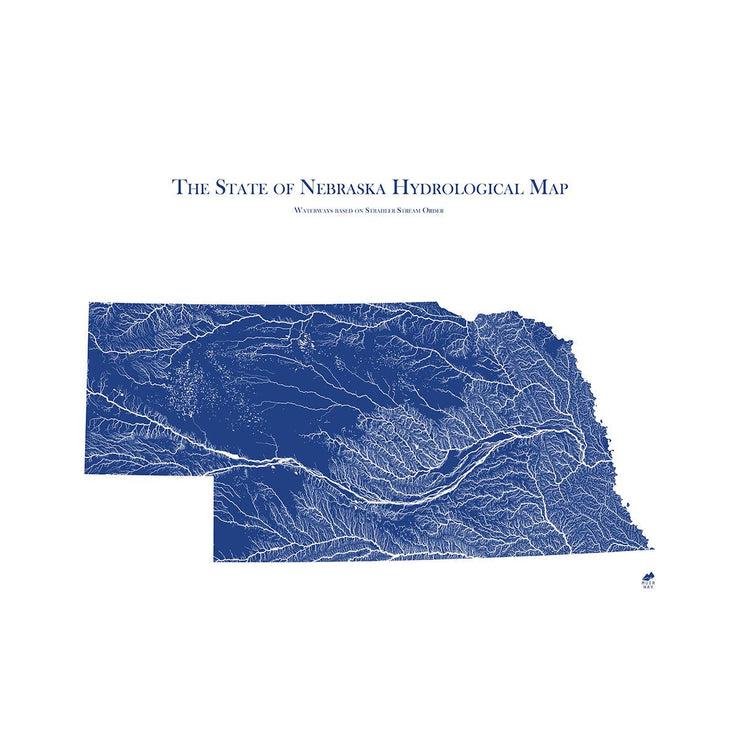Nebraska Hydrology Series Map | Map of rivers, streams & more – Muir Way