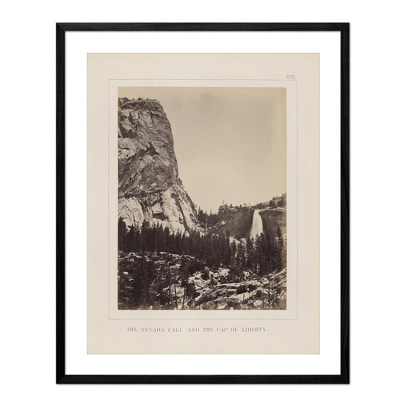 Nevada Fall and Cap of Liberty, Yosemite 1868 - Muir Way - Photograph