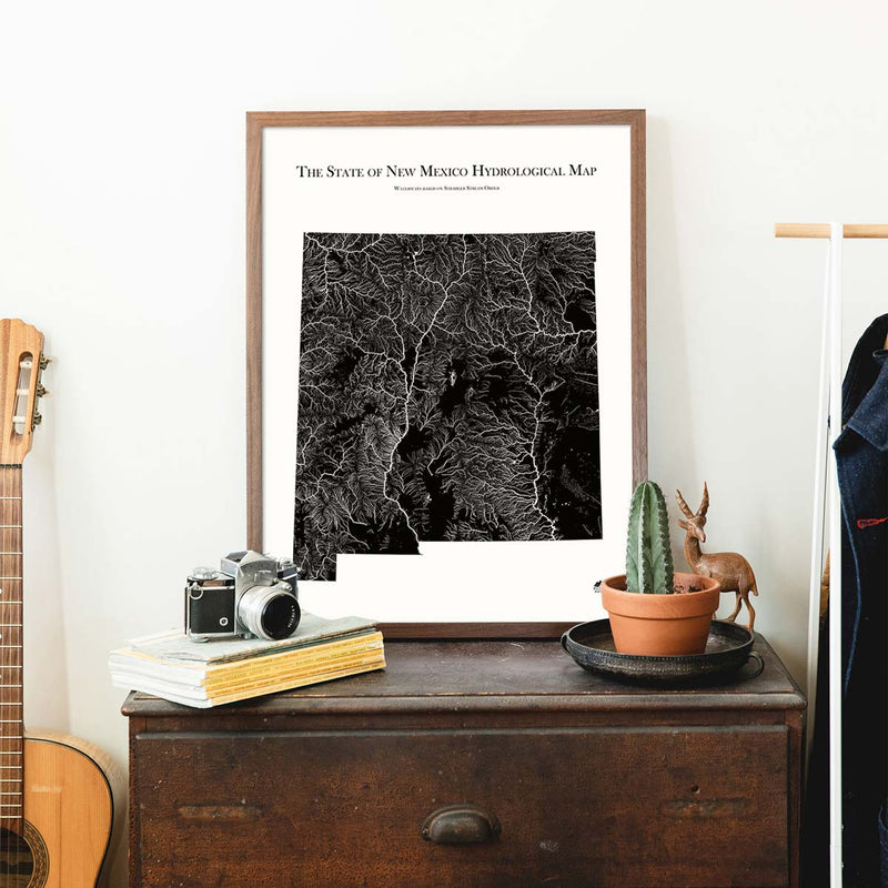 New Mexico Hydrological Map - Muir Way - Hydrology