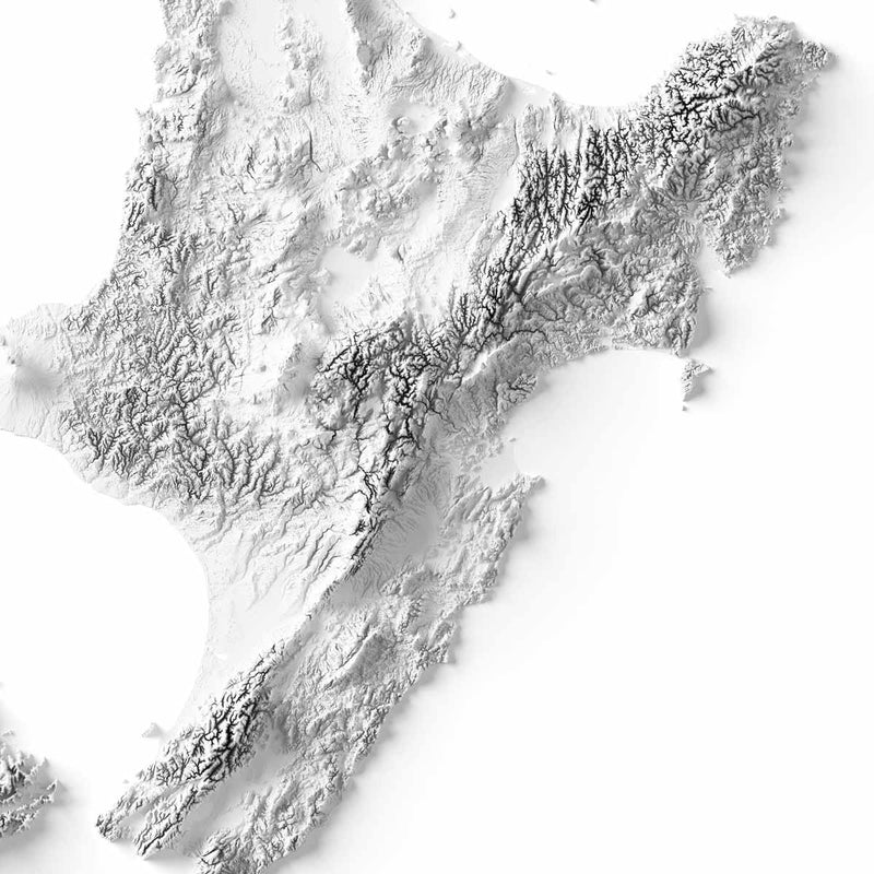 New Zealand Elevation Map - Muir Way - Elevation