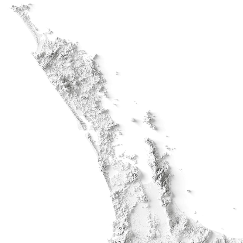 New Zealand Elevation Map - Muir Way - Elevation
