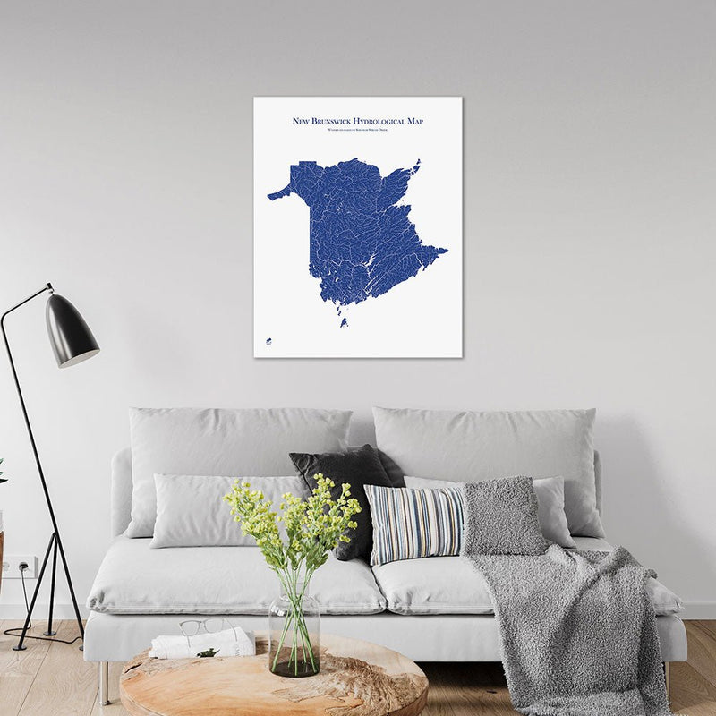 New Brunswick Hydrological Map - Muir Way - Hydrology