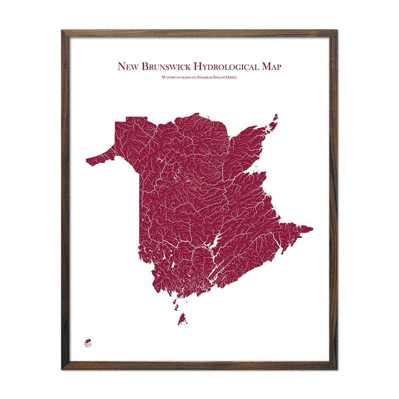 New Brunswick Hydrological Map - Muir Way - Hydrology