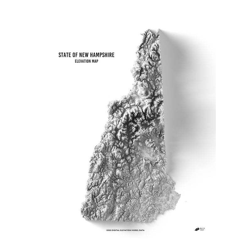 New Hampshire Elevation Map - Muir Way - Elevation