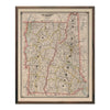 Vintage Map of New Hampshire and Vermont 1883