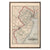 Vintage Map of New Jersey 1883