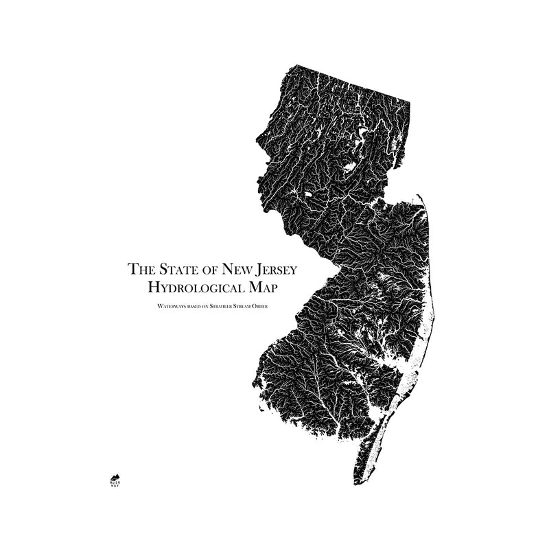 New Jersey Hydrological Map - Muir Way - Hydrology