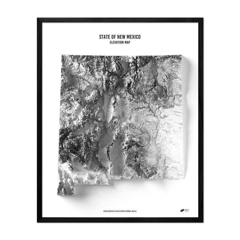 New Mexico Elevation Map - Muir Way - Elevation