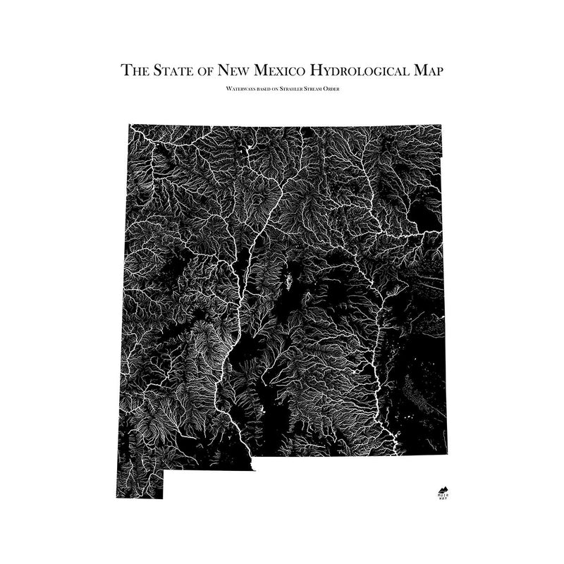 New Mexico Hydrological Map - Muir Way - Hydrology