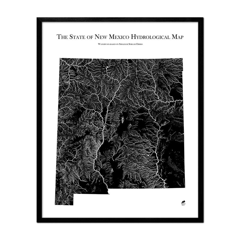 New Mexico Hydrological Map - Muir Way - Hydrology