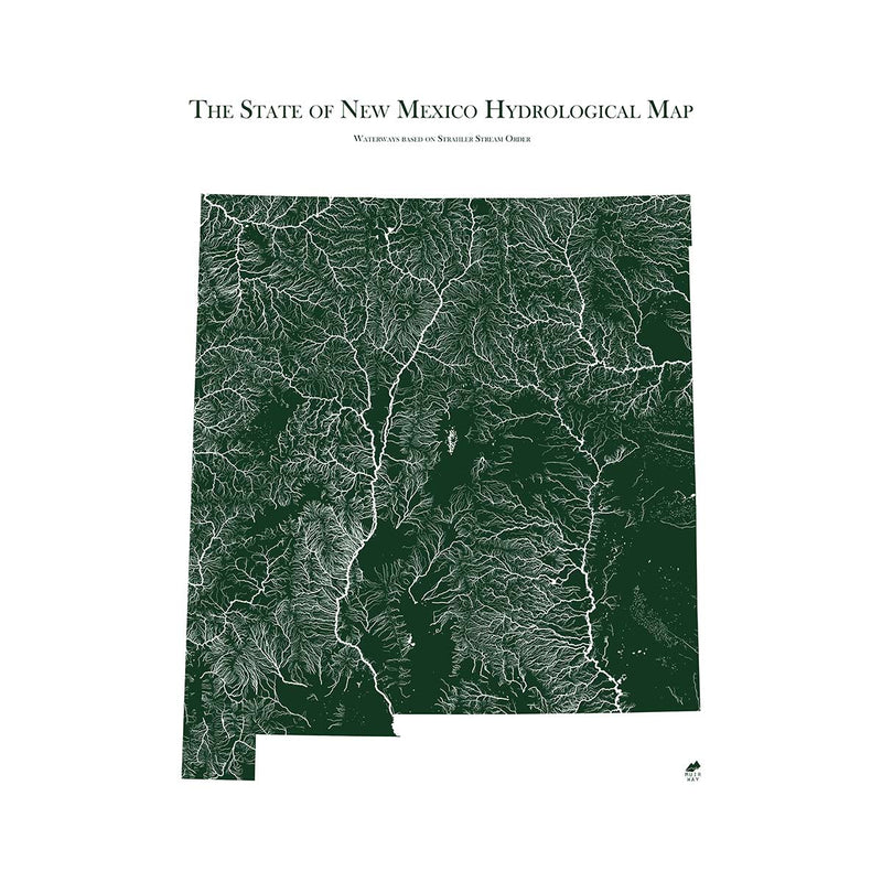 New Mexico Hydrological Map - Muir Way - Hydrology