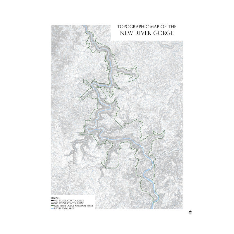 New River Gorge Map - Muir Way - Range Series