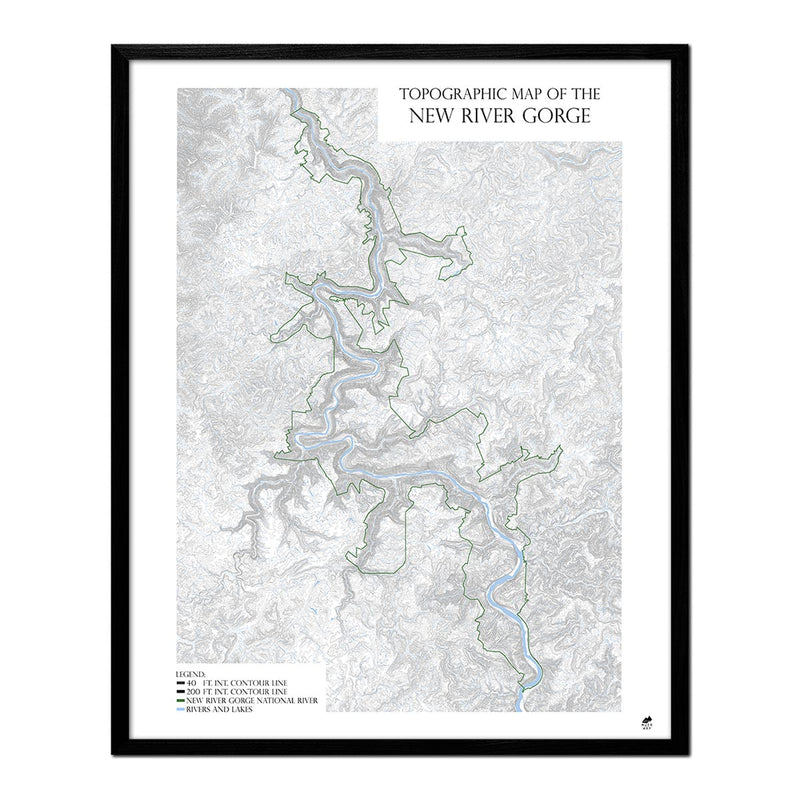 New River Gorge Map - Muir Way - Range Series