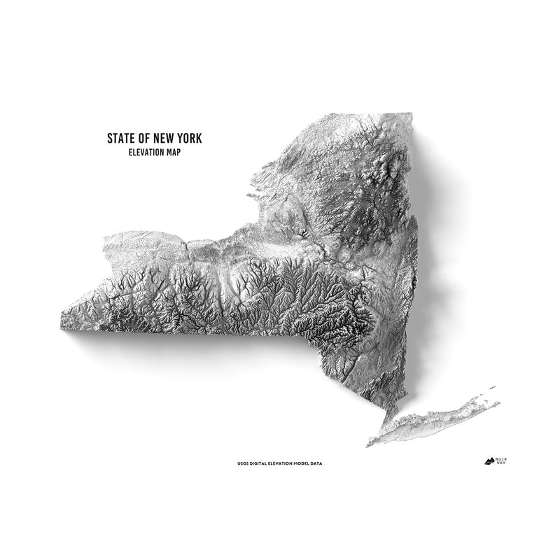 New York Elevation Map - Muir Way - Elevation