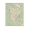 North America 1912 USGS Map Natural