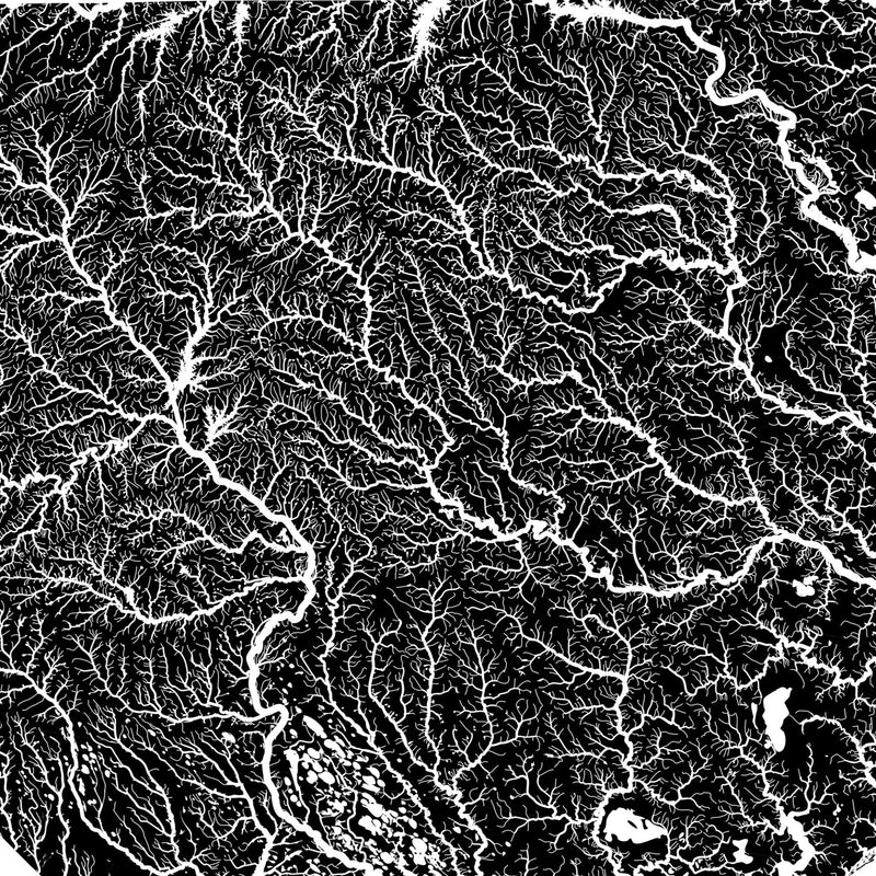 North Carolina Hydrological Map - Muir Way - Hydrology