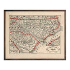 Vintage Map of North Carolina 1883