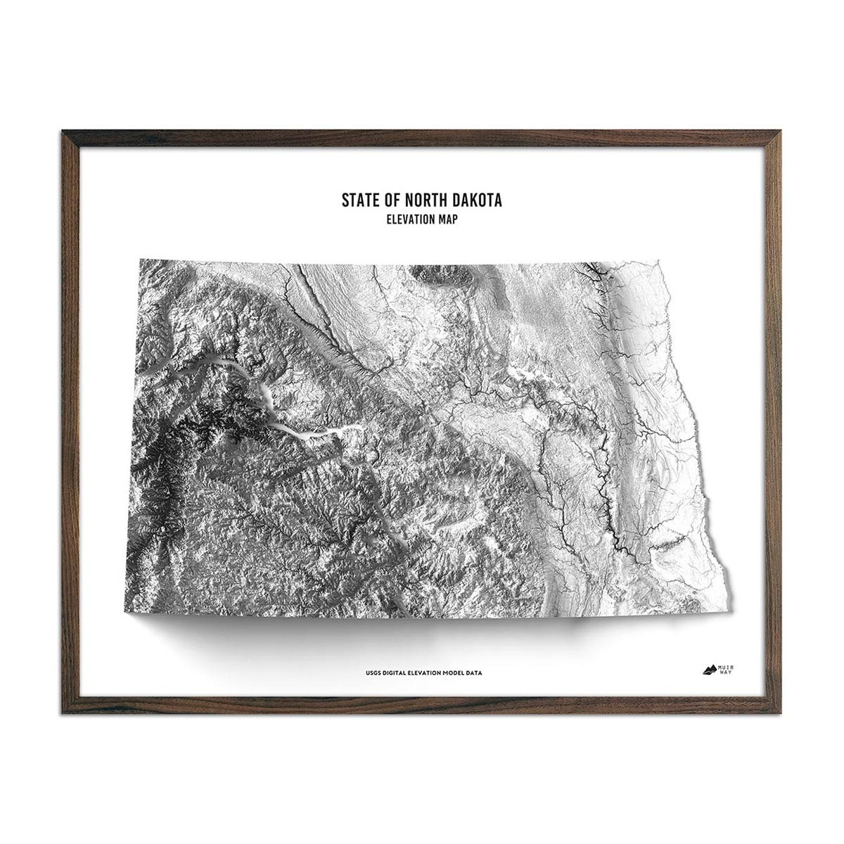 North Dakota Elevation Map