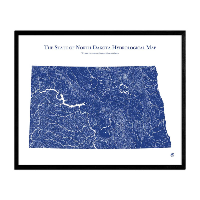 North Dakota Hydrological Map - Muir Way - Hydrology